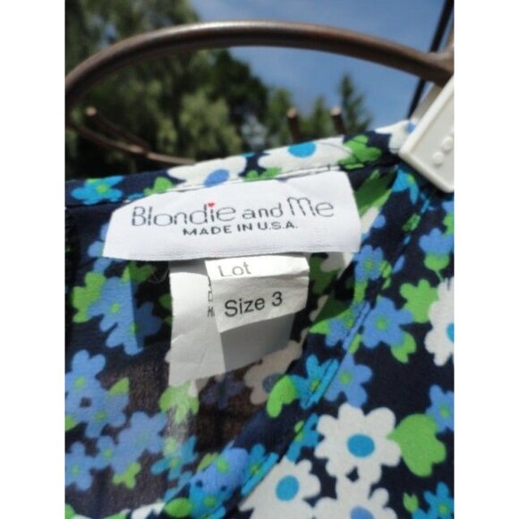 Women’s Blondie and Me Summer Floral Maxi Dress 100% Polyester Blues Green White - Picture 2 of 9